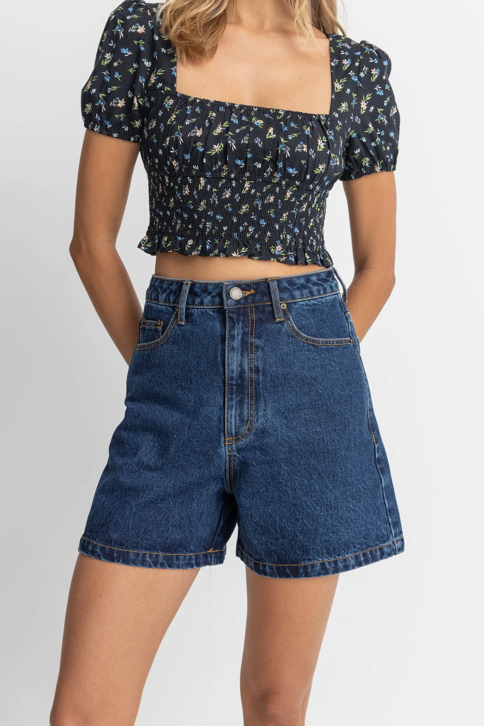 ESCAPE DENIM SHORT - DARK WASH