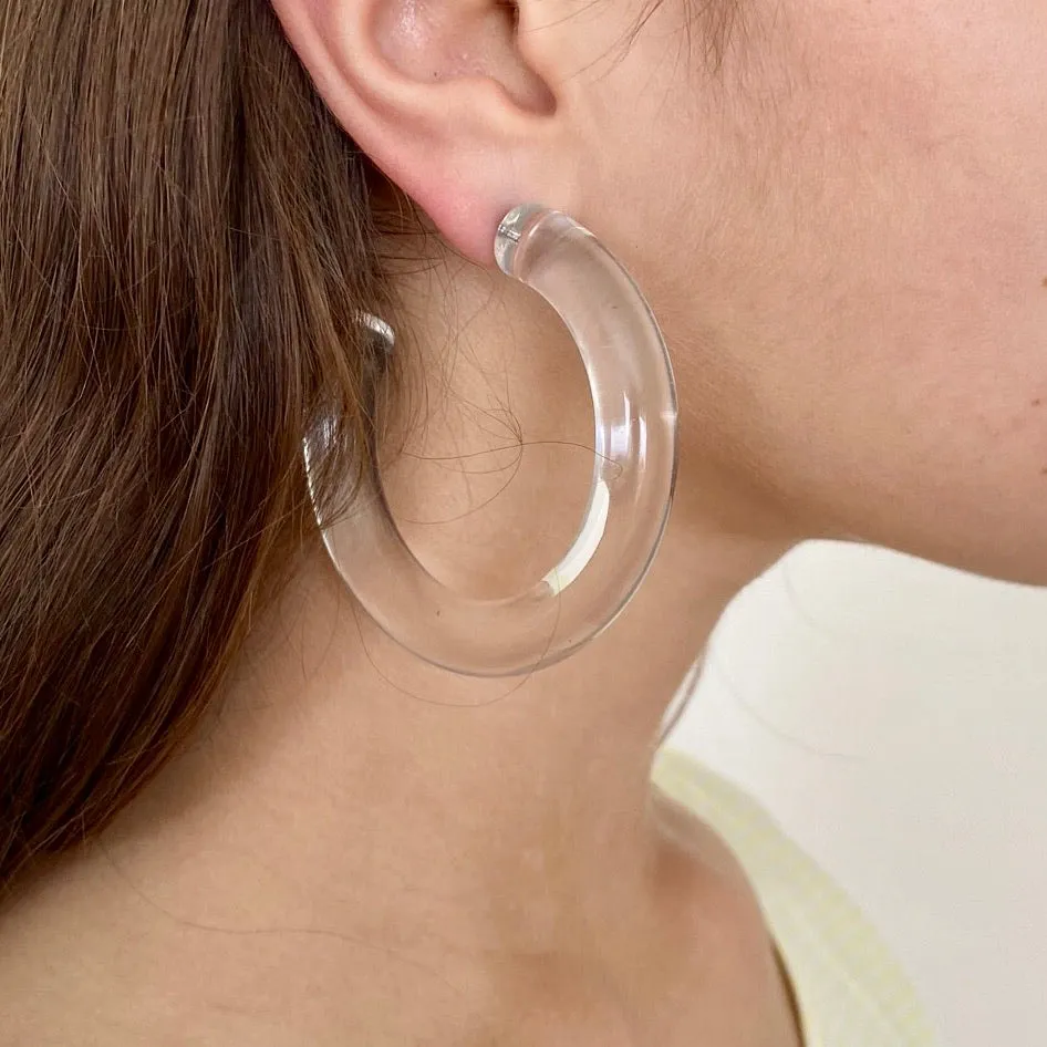 Fantom Acryclic Large Hoop Earrings