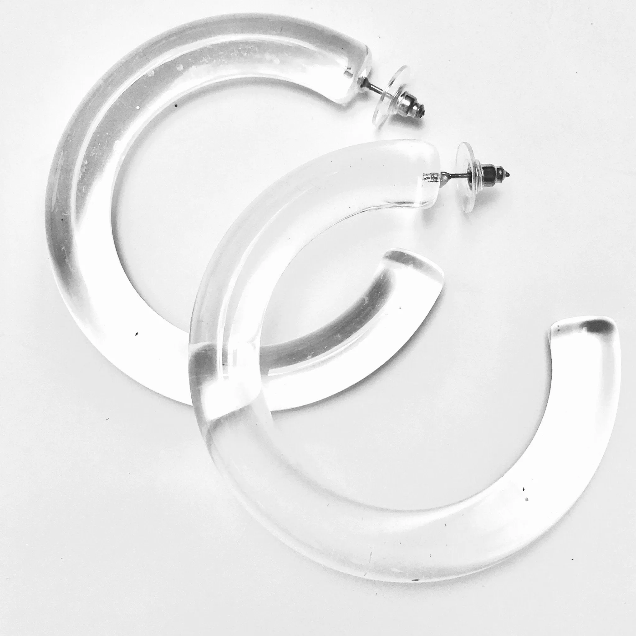 Fantom Acryclic Large Hoop Earrings