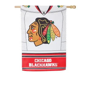 Flag, DS Suede, Foil, Reg, Jersey, Chicago Blackhawks,13s4355blj