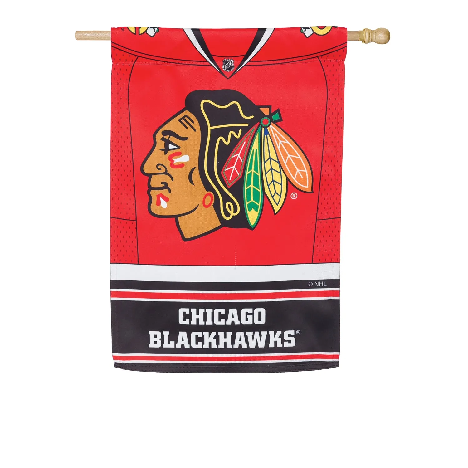 Flag, DS Suede, Foil, Reg, Jersey, Chicago Blackhawks,13s4355blj
