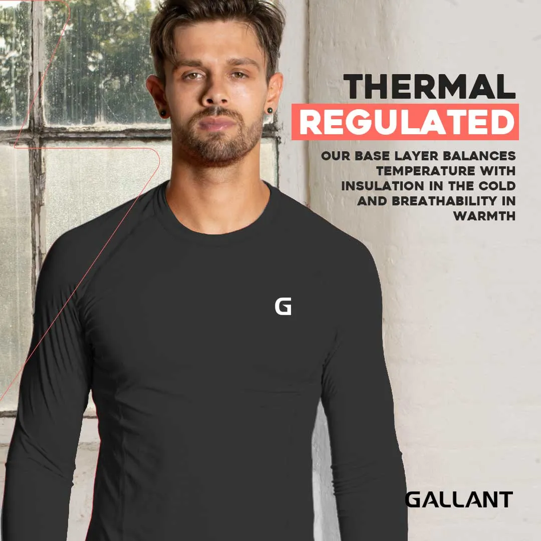 Gallant Men's Base Layer Top - Black - Compression Top
