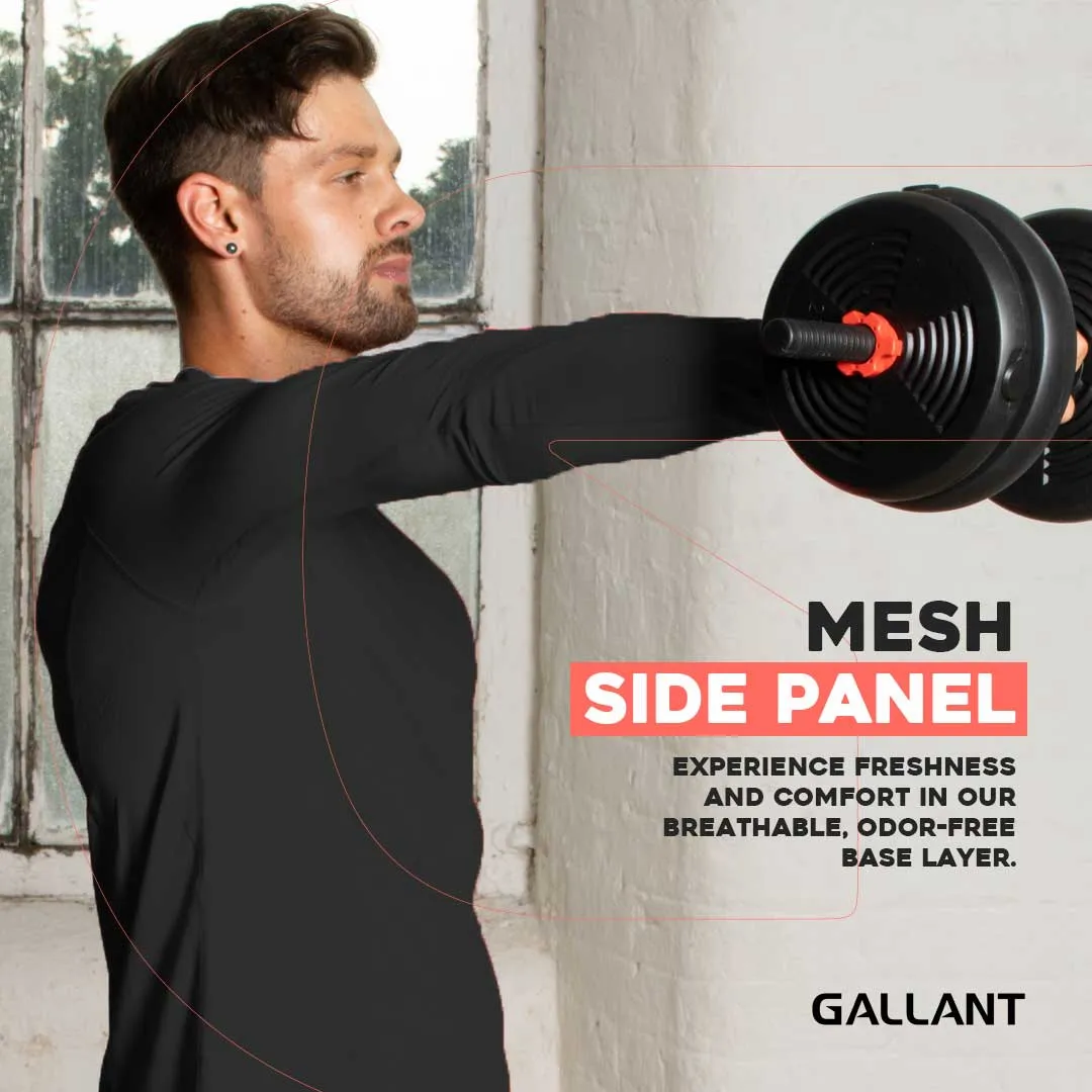 Gallant Men's Base Layer Top - Black - Compression Top