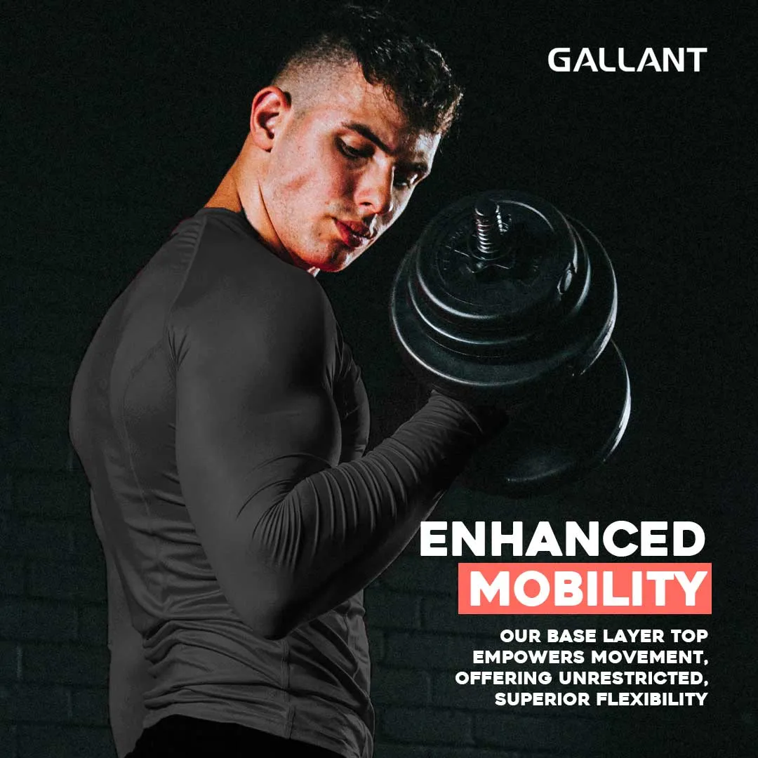 Gallant Men's Base Layer Top - Black - Compression Top
