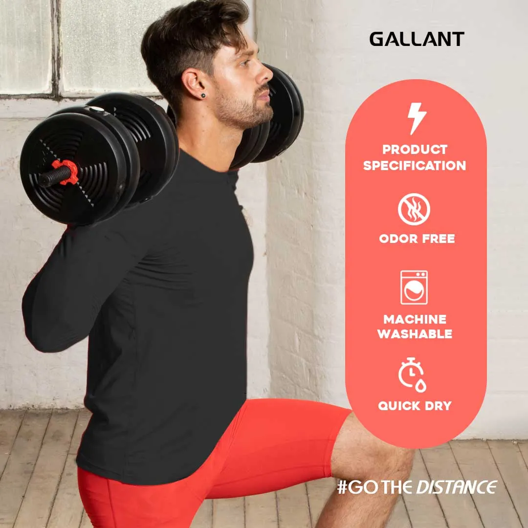 Gallant Men's Base Layer Top - Black - Compression Top