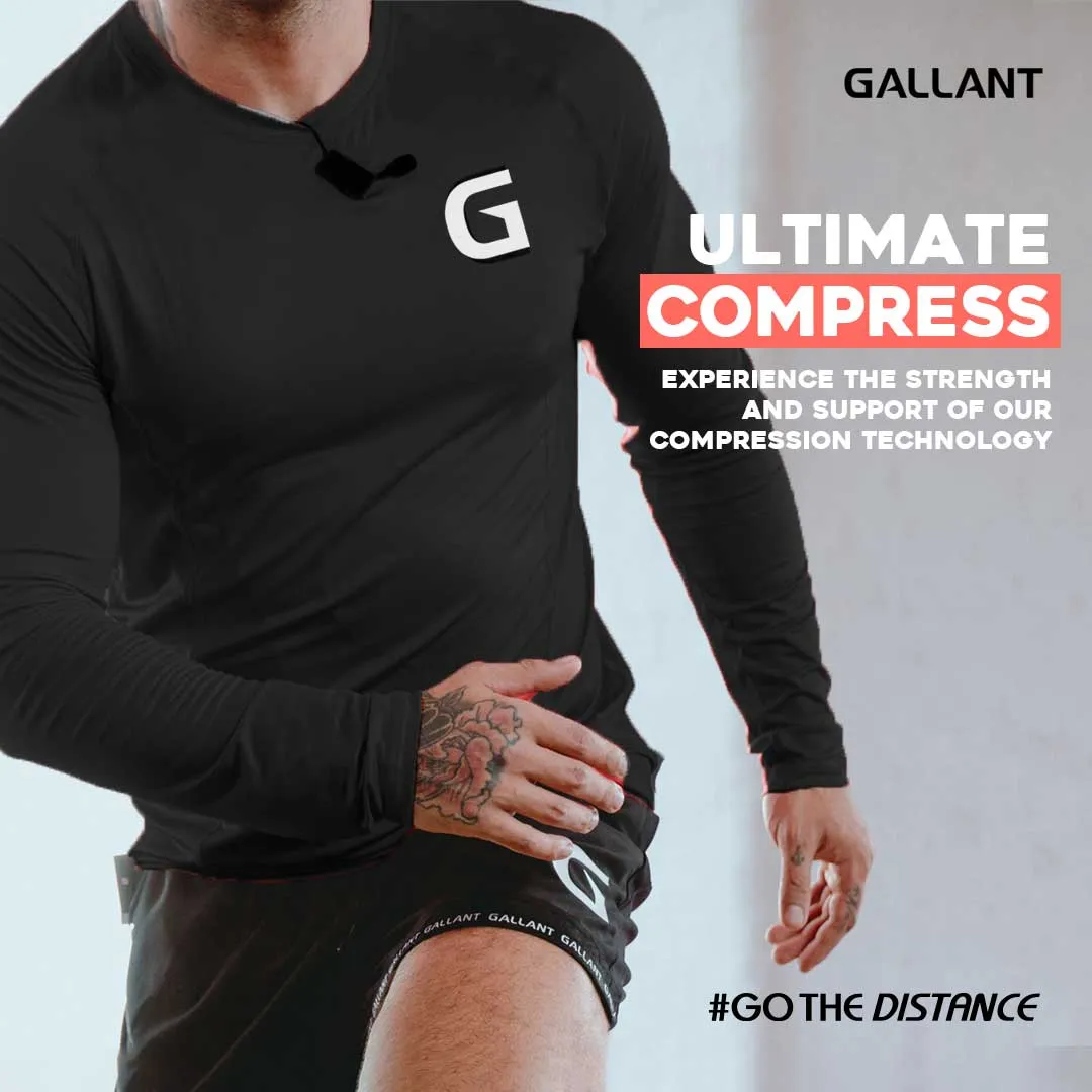 Gallant Men's Base Layer Top - Black - Compression Top