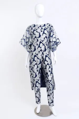 Geometric Lamé Duster & Pant Set