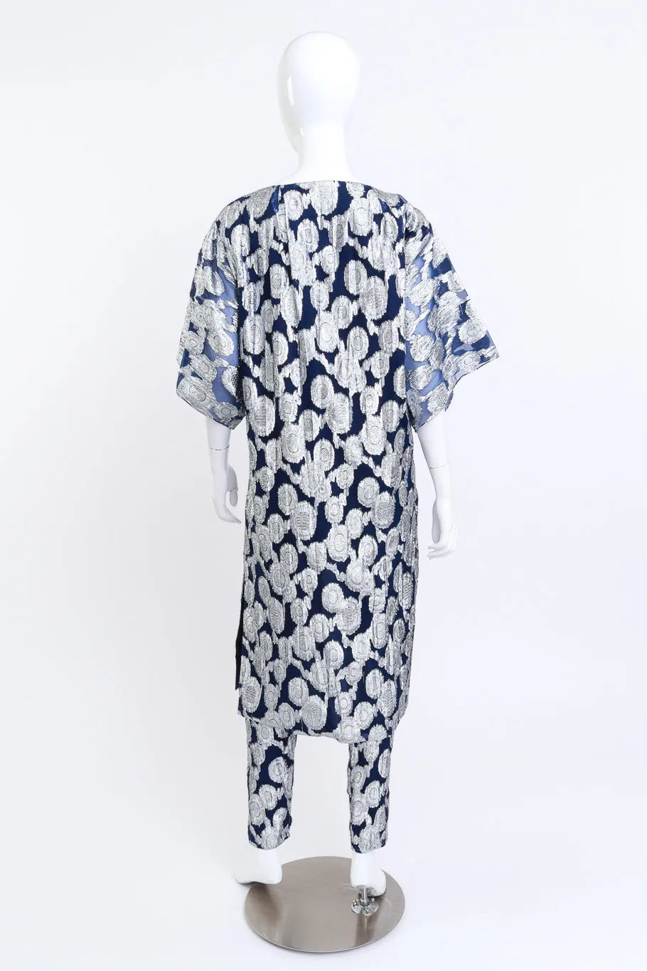 Geometric Lamé Duster & Pant Set