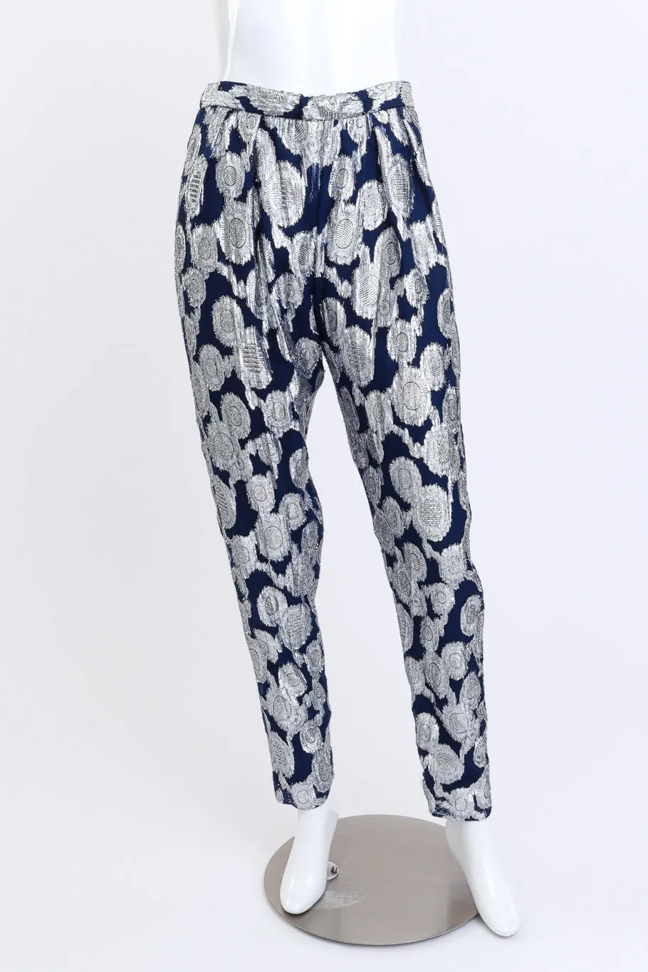 Geometric Lamé Duster & Pant Set
