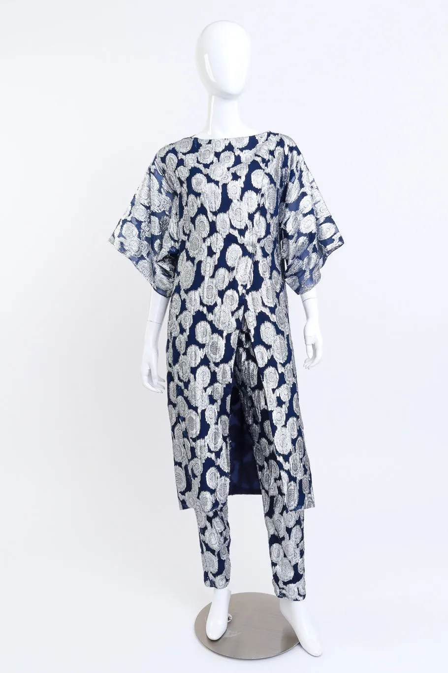 Geometric Lamé Duster & Pant Set