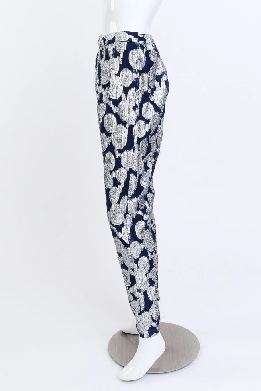 Geometric Lamé Duster & Pant Set