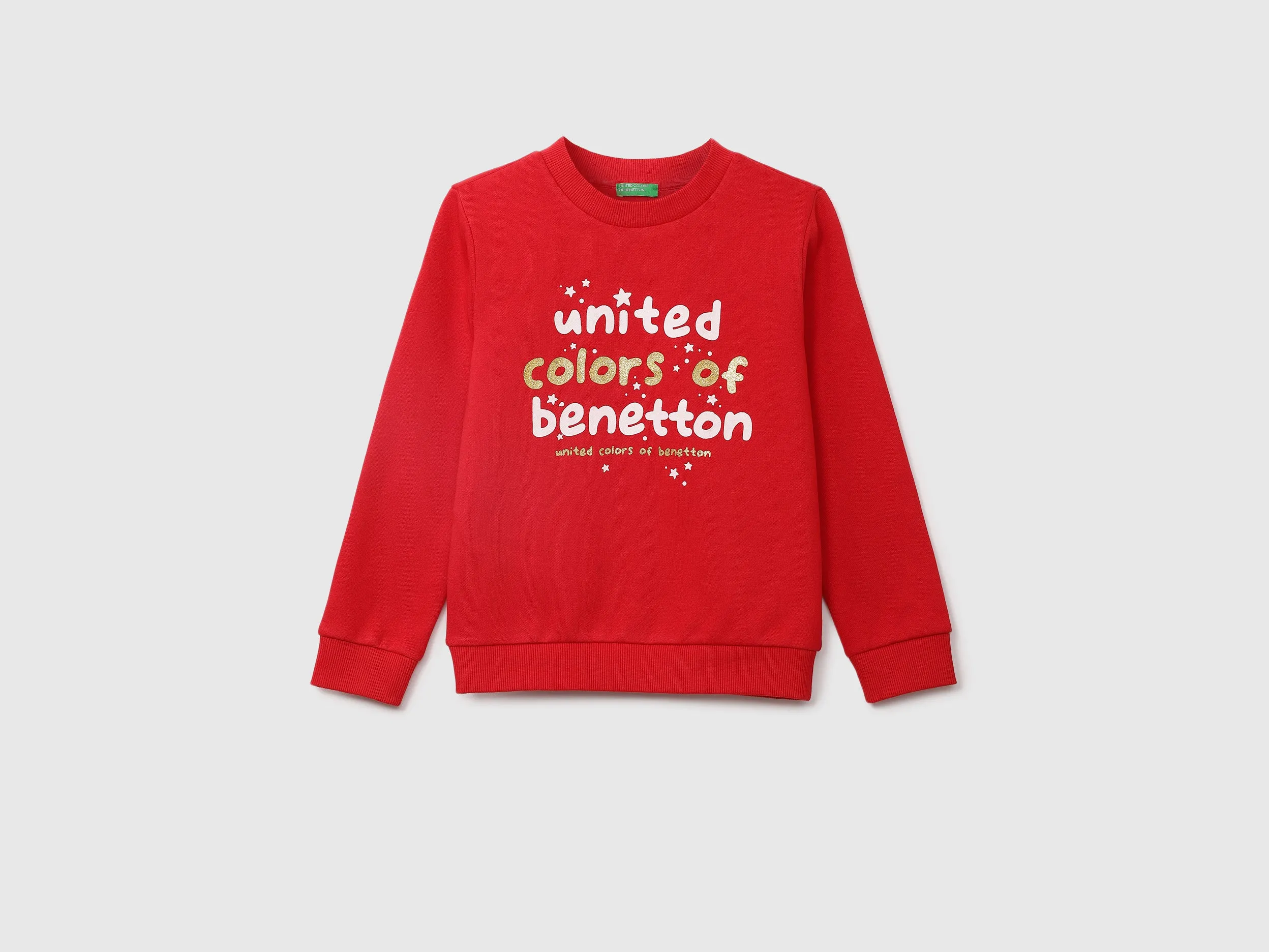 Girls Red Long Sleeve Logo Sweatshirt