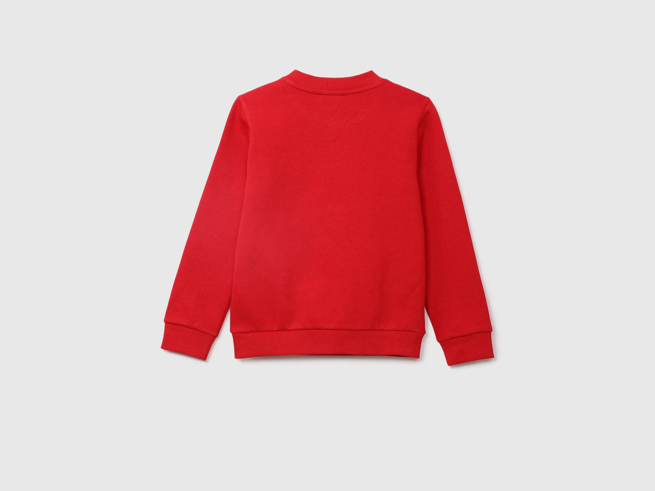 Girls Red Long Sleeve Logo Sweatshirt
