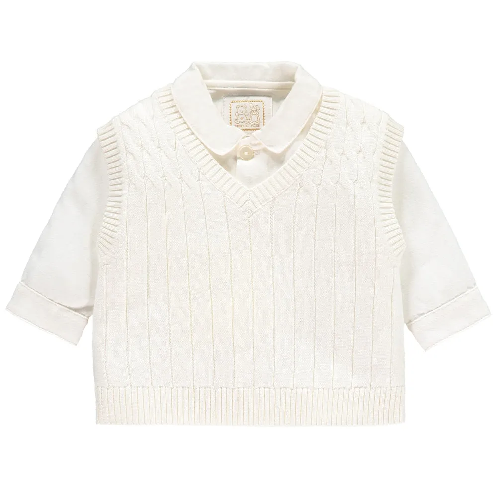 Gulliver Smart Baby Boys Ivory Three Piece Set