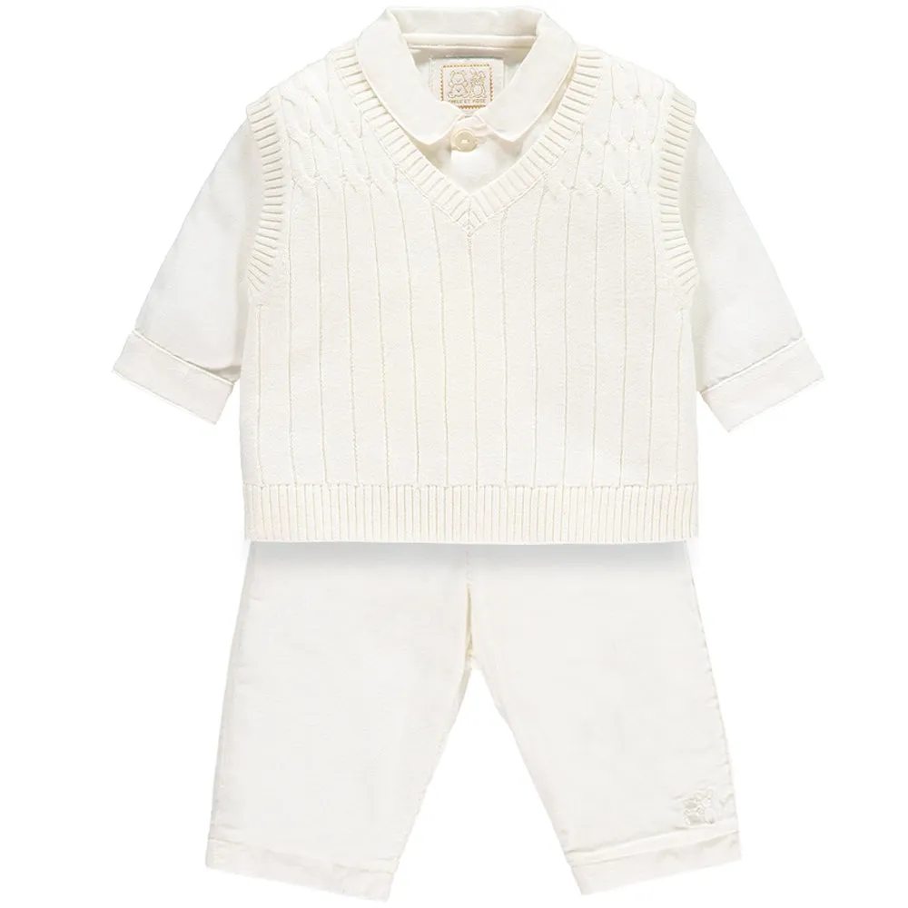 Gulliver Smart Baby Boys Ivory Three Piece Set