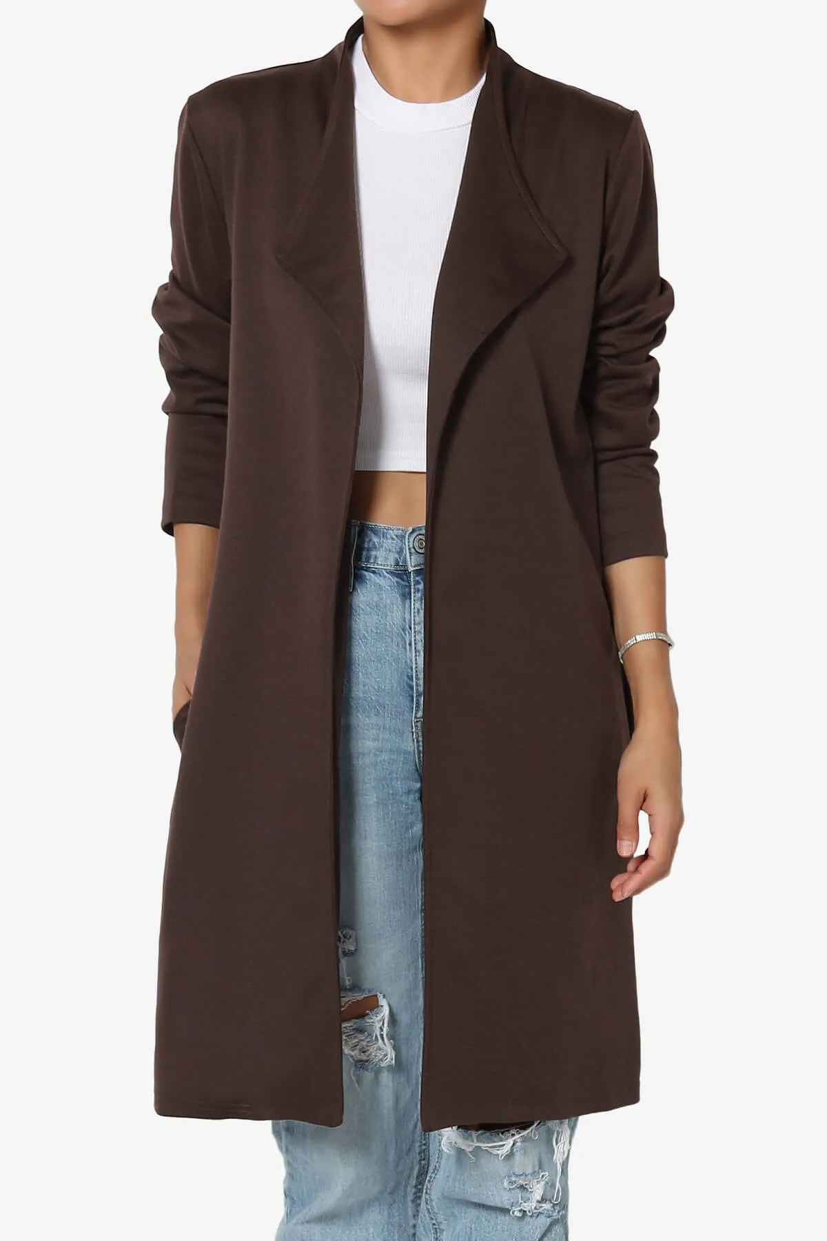 Hawke Open Front Knit Long Jacket