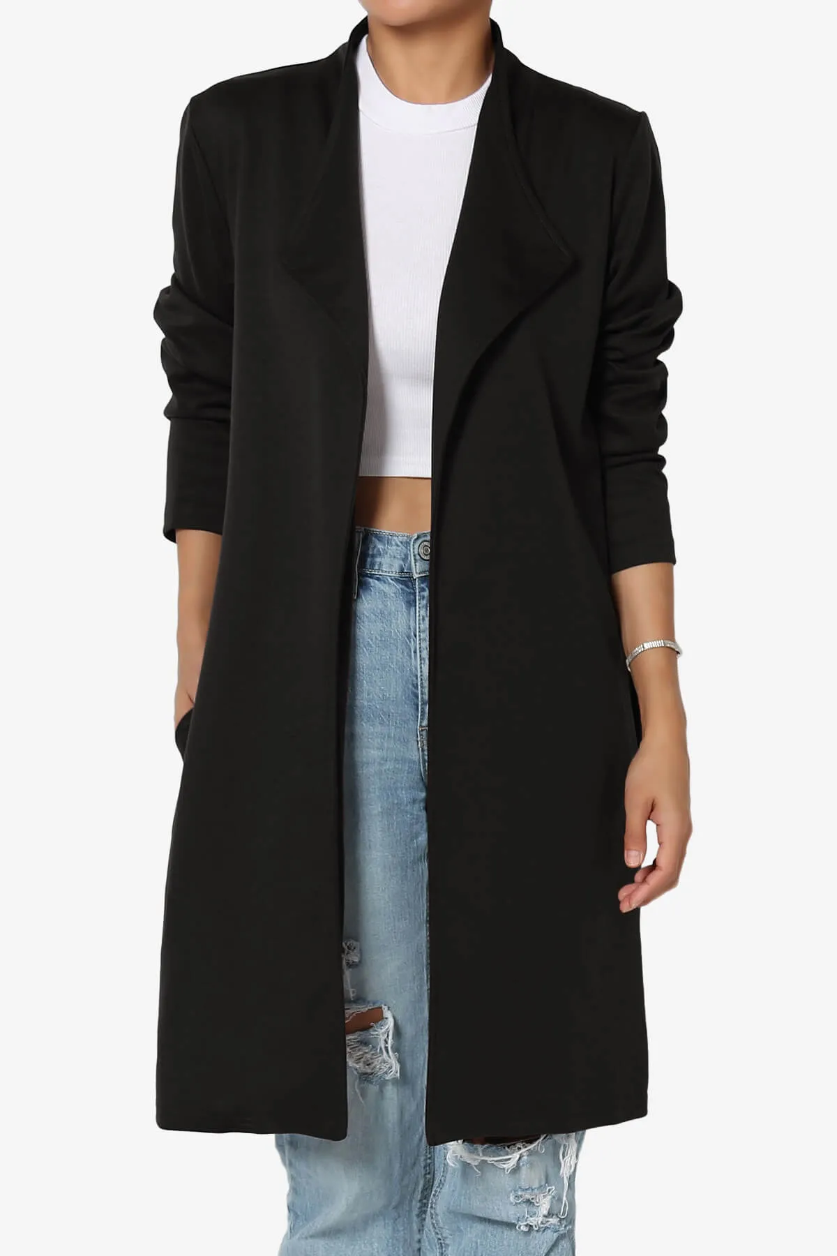 Hawke Open Front Knit Long Jacket