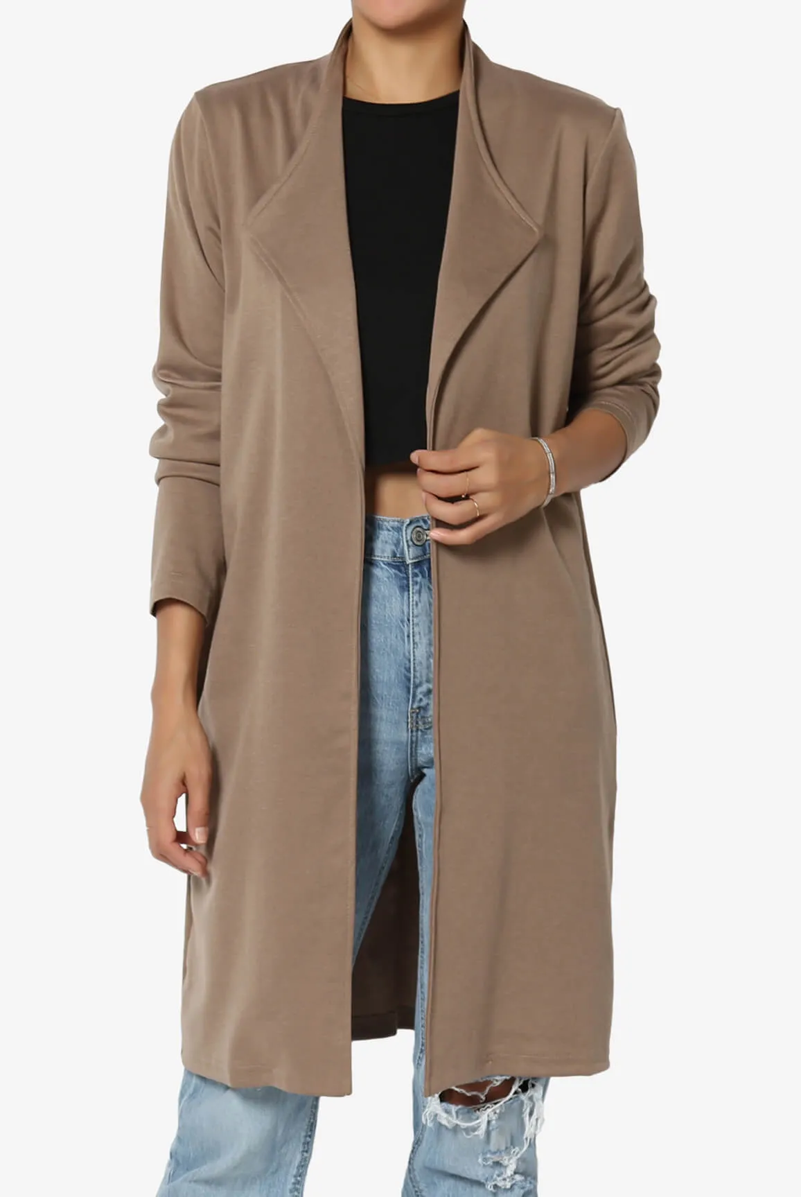 Hawke Open Front Knit Long Jacket