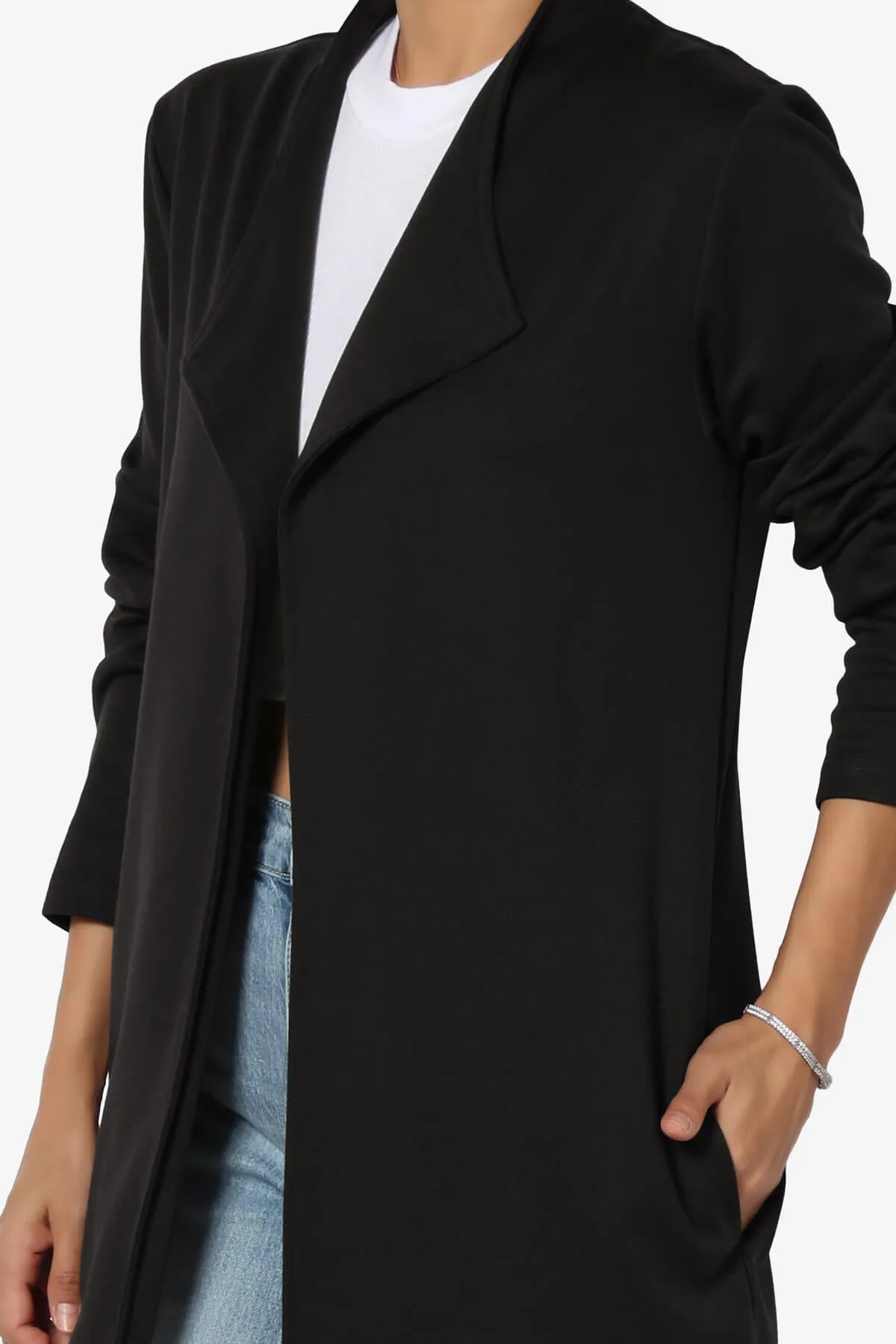 Hawke Open Front Knit Long Jacket