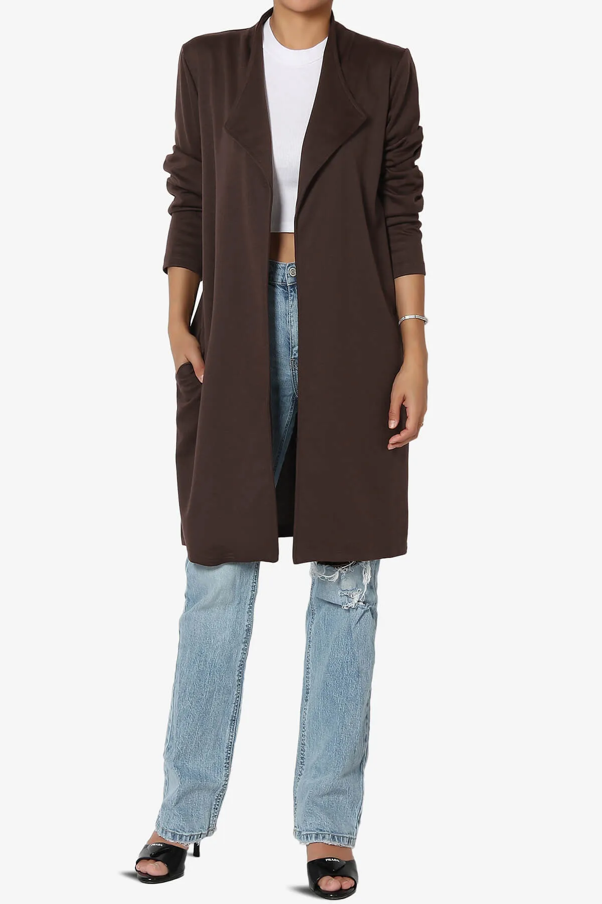 Hawke Open Front Knit Long Jacket