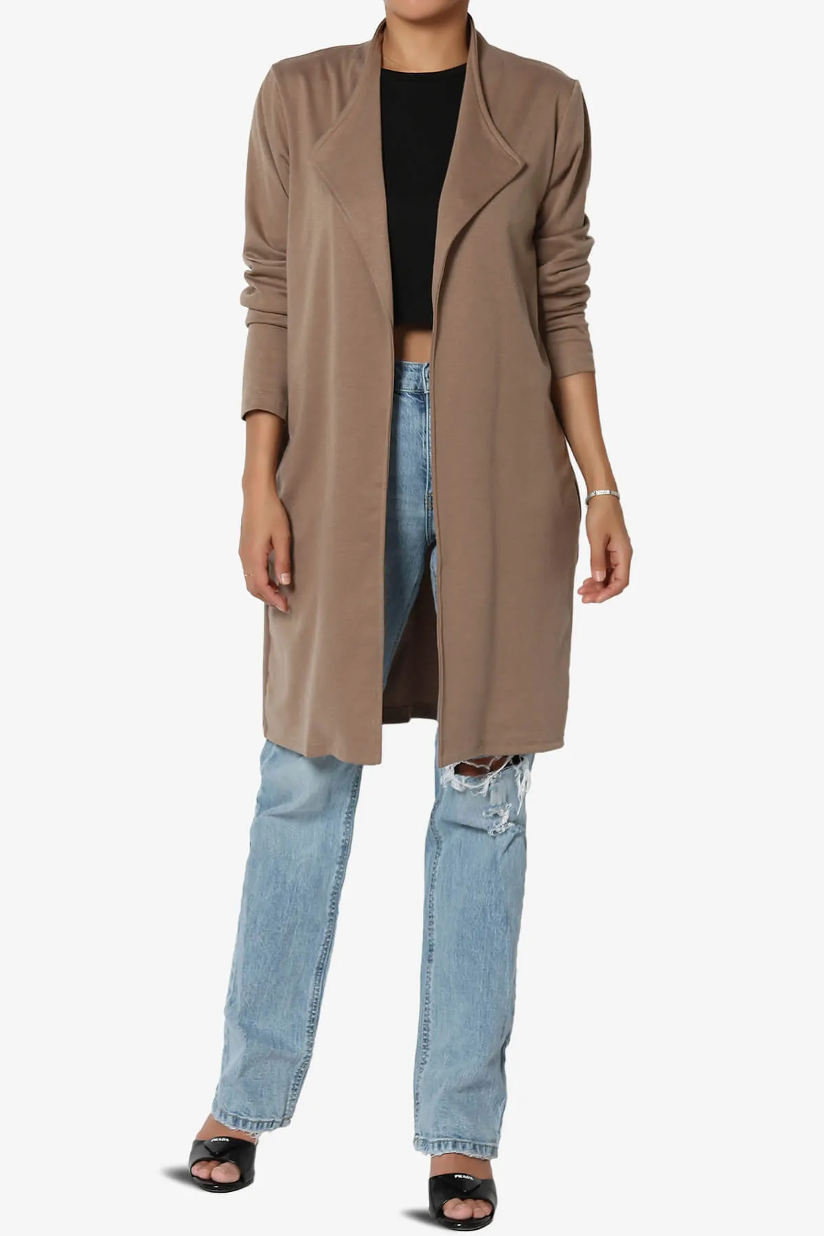 Hawke Open Front Knit Long Jacket