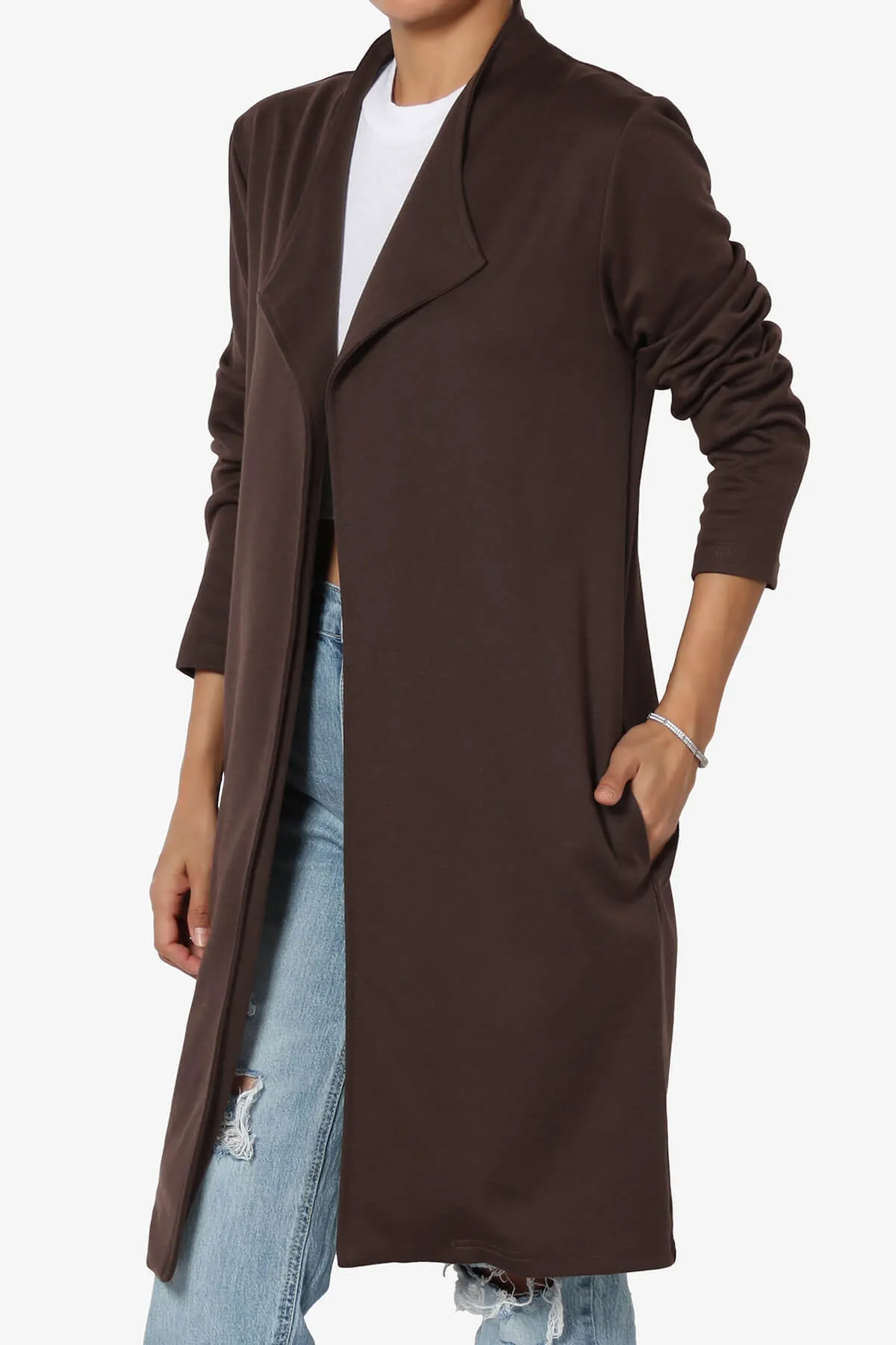 Hawke Open Front Knit Long Jacket