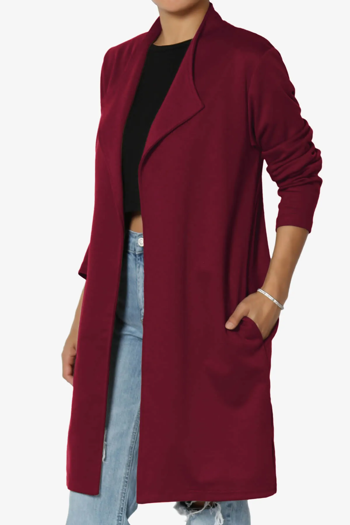 Hawke Open Front Knit Long Jacket