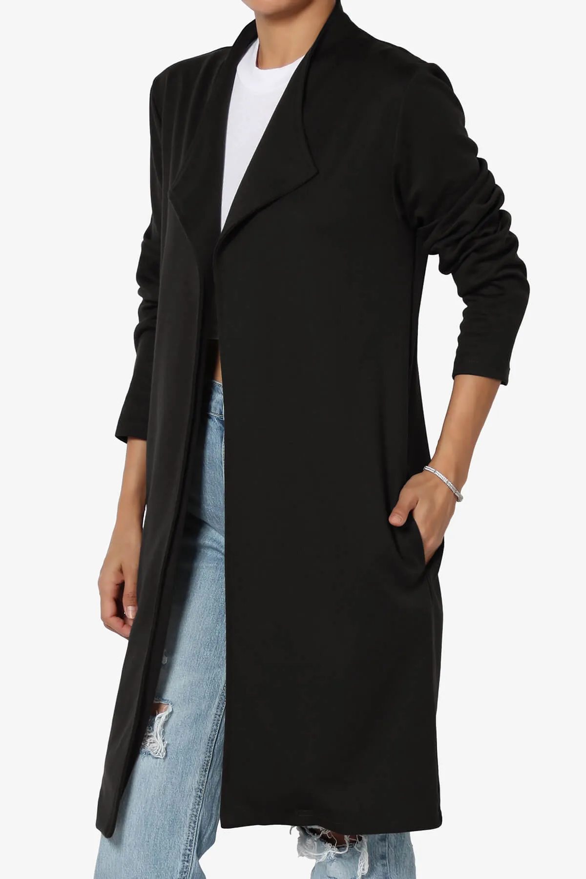 Hawke Open Front Knit Long Jacket