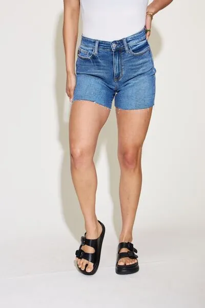 Hazel Blues® |  Judy Blue High Waist Slim Denim Shorts