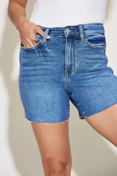 Hazel Blues® |  Judy Blue High Waist Slim Denim Shorts