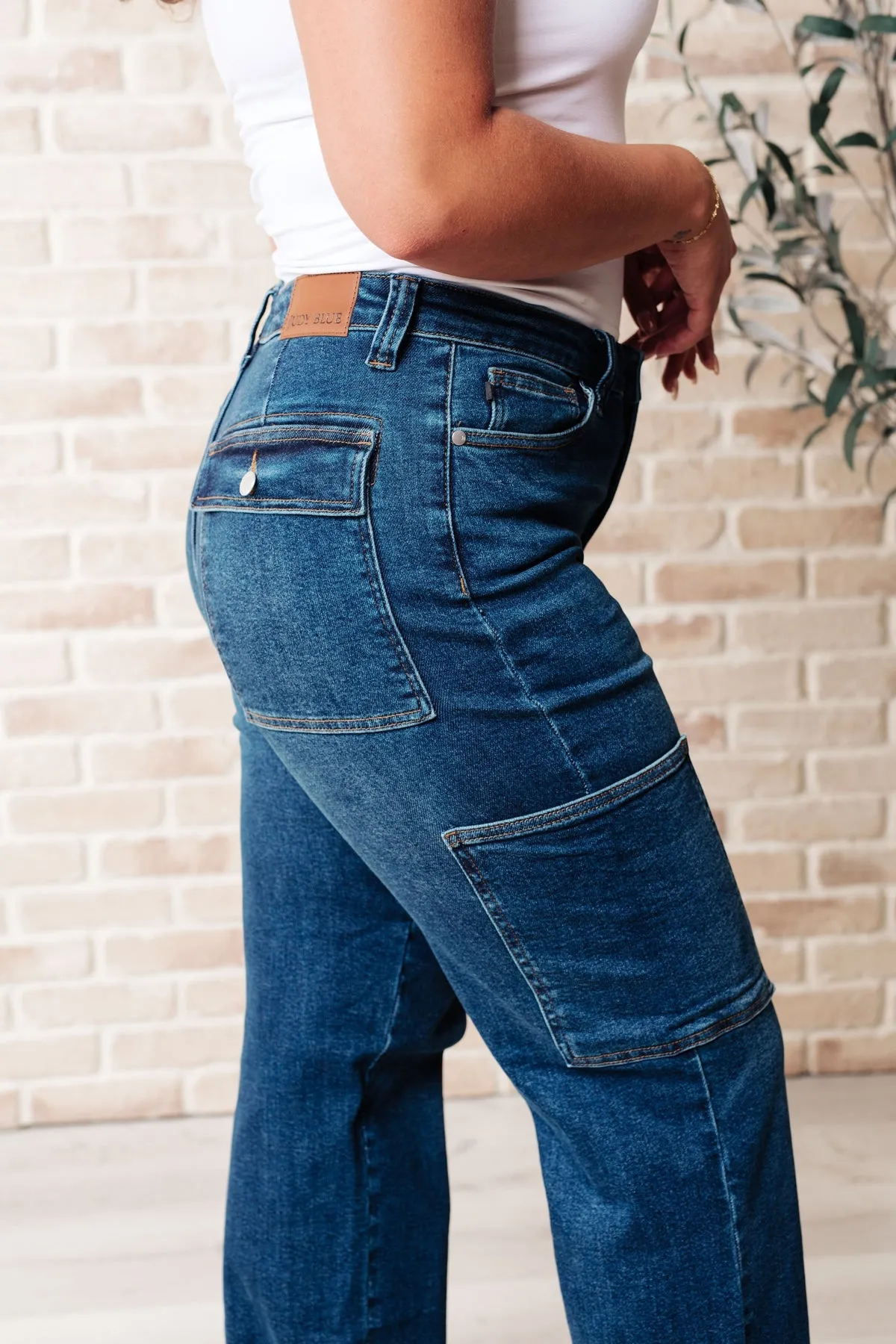 High Rise Judy Blue Cargo Jeans