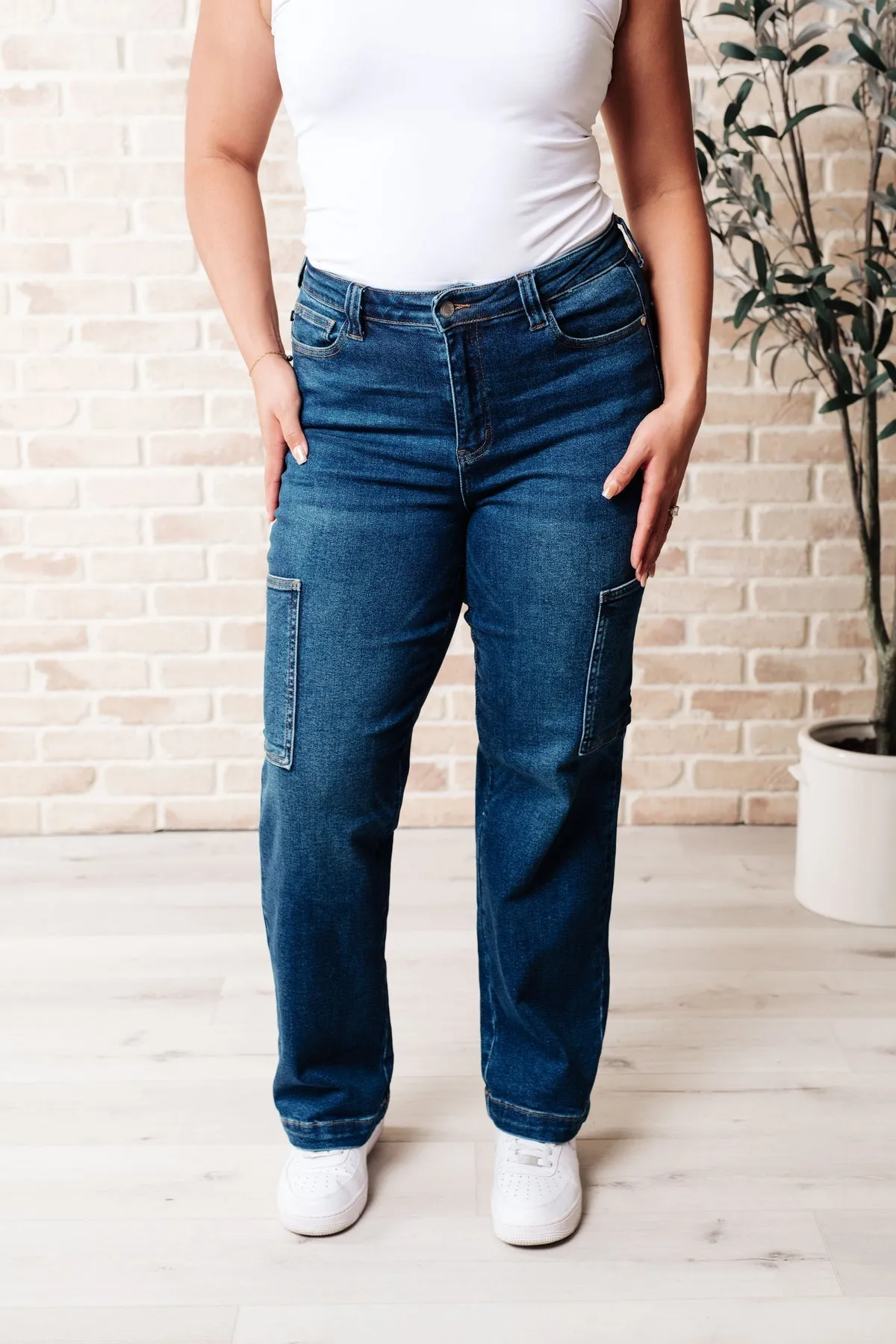 High Rise Judy Blue Cargo Jeans