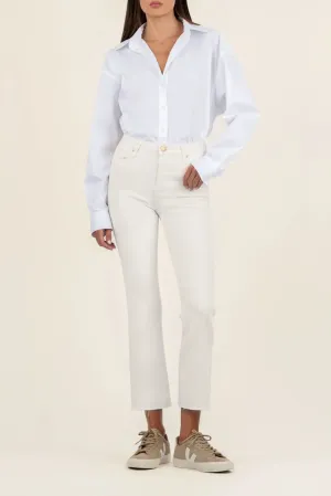 High Rise Kelsey Ankle Flare ECRU Jeans~ Kut
