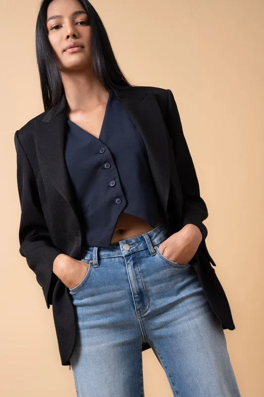 High Rise Relaxed Wide Leg Medium Wash Jeans
