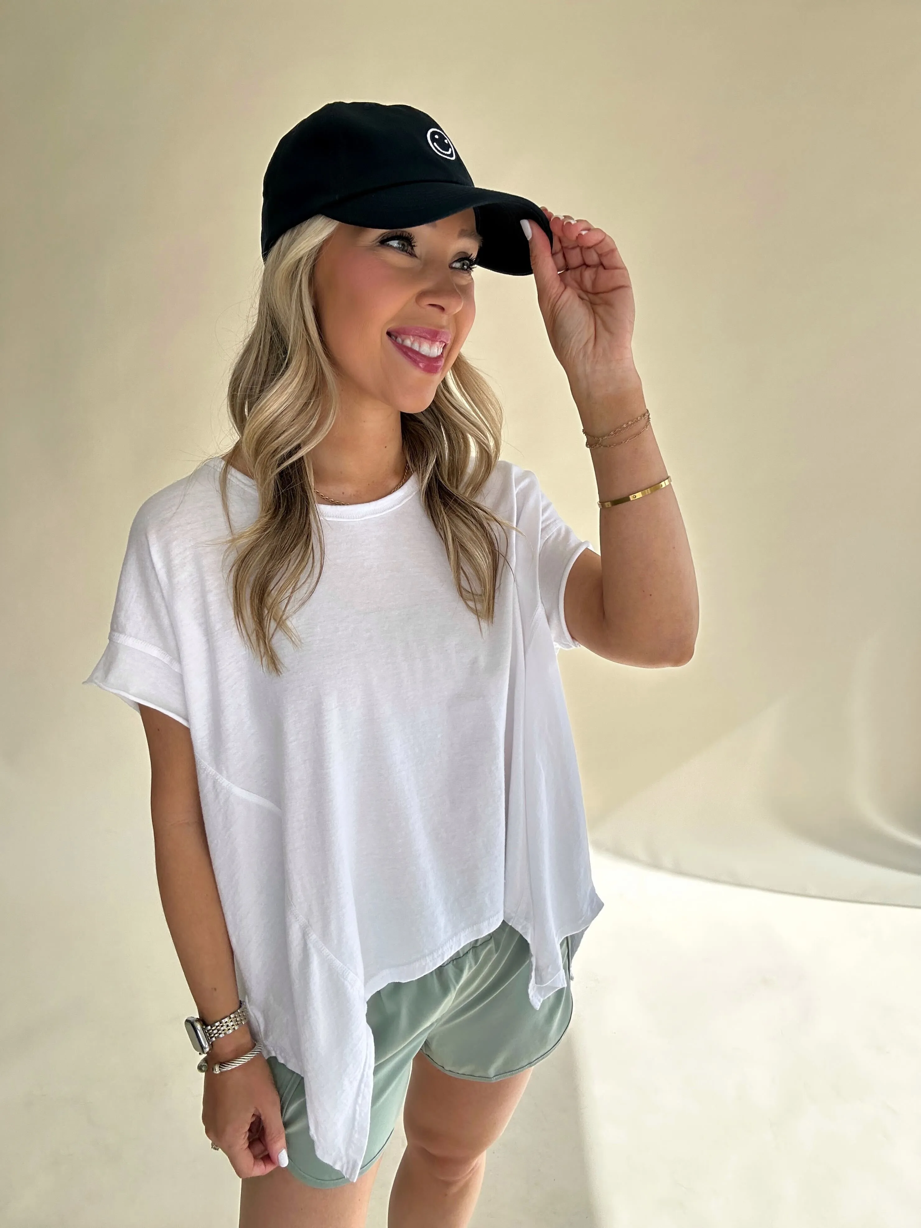 *IMPERFECT* No Complaints Washed Comfy Knit Top - White