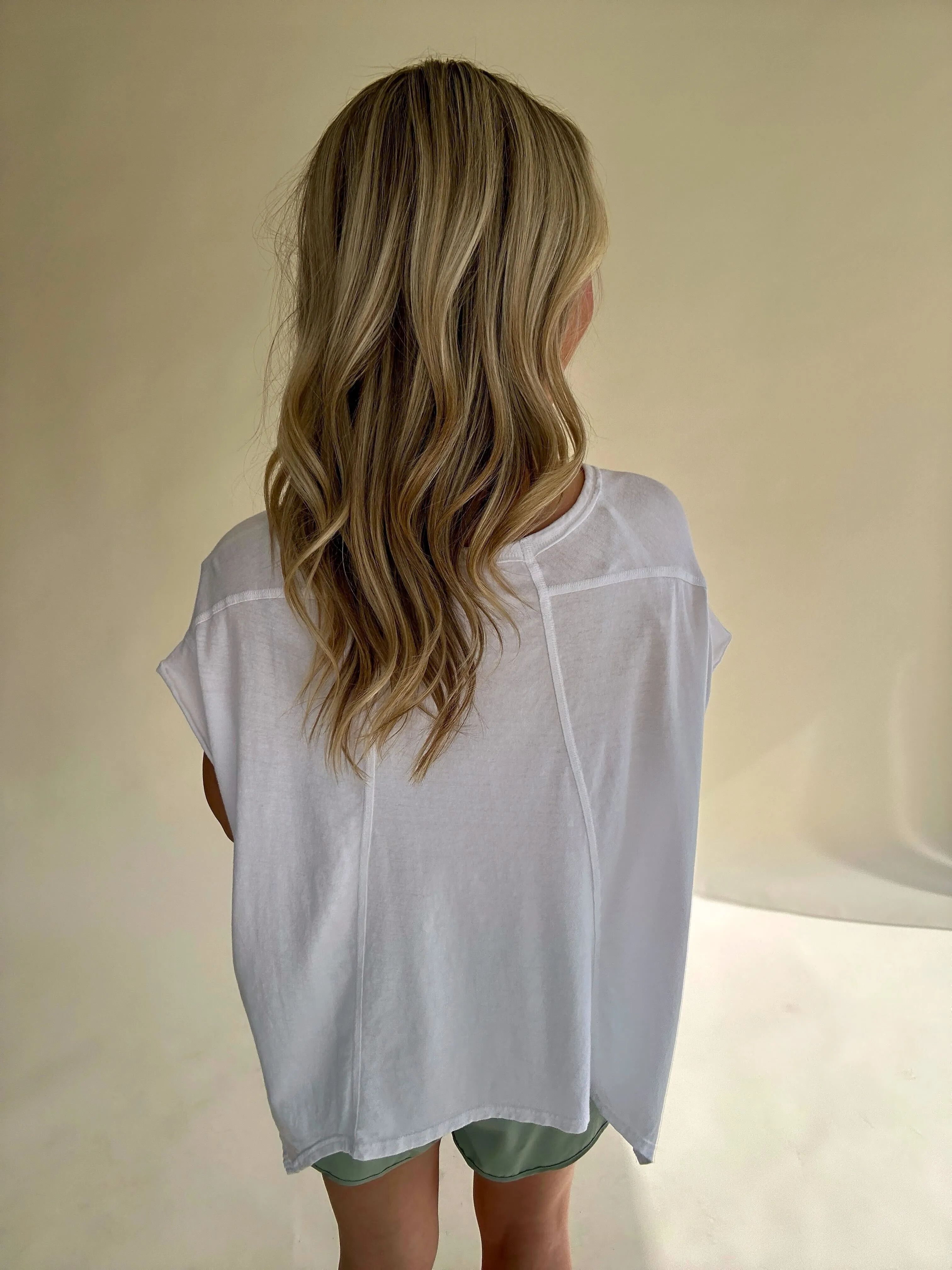 *IMPERFECT* No Complaints Washed Comfy Knit Top - White