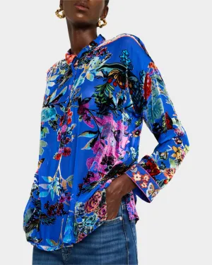 Johnny Was Seline Blouse Dreamer Blue