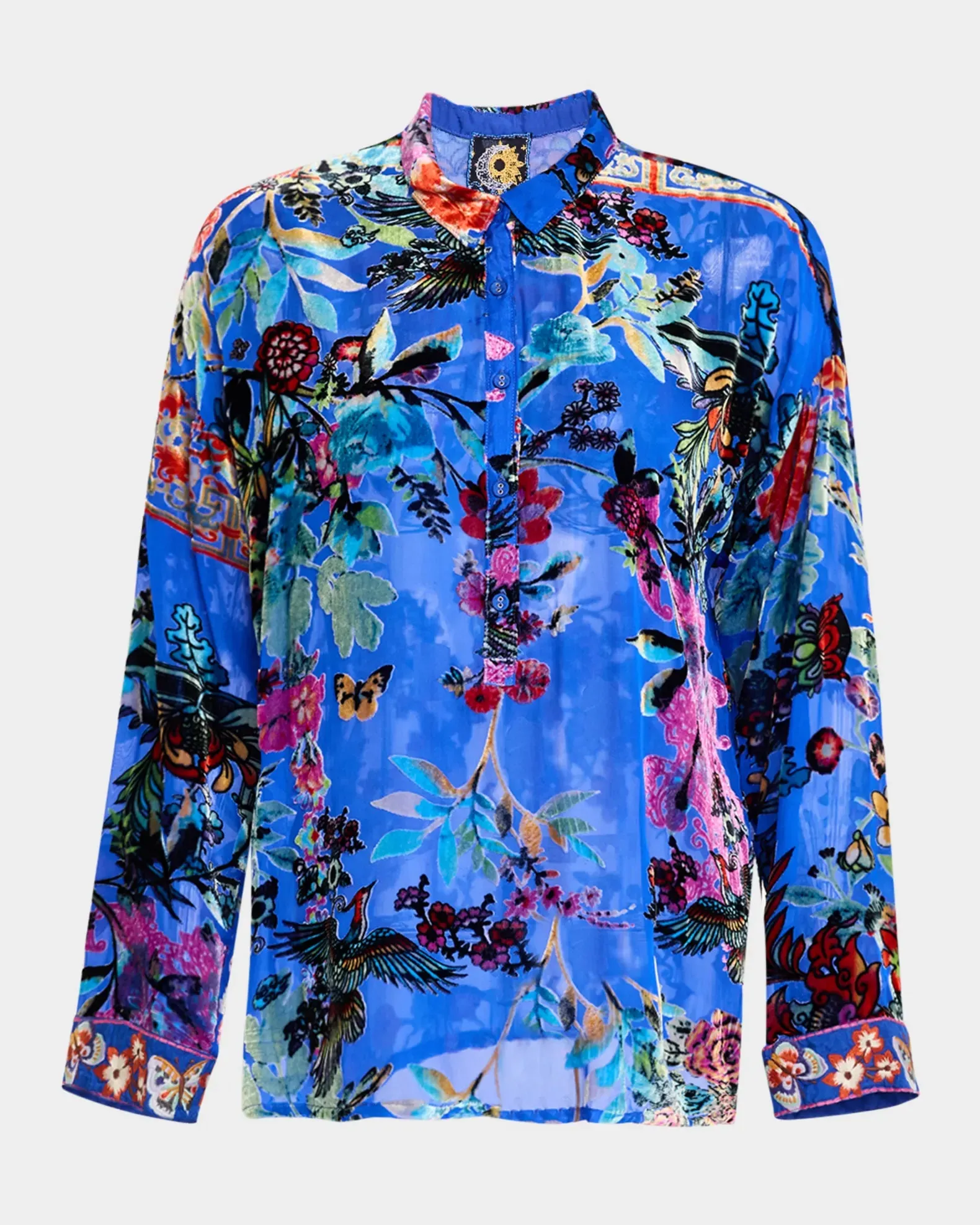 Johnny Was Seline Blouse Dreamer Blue