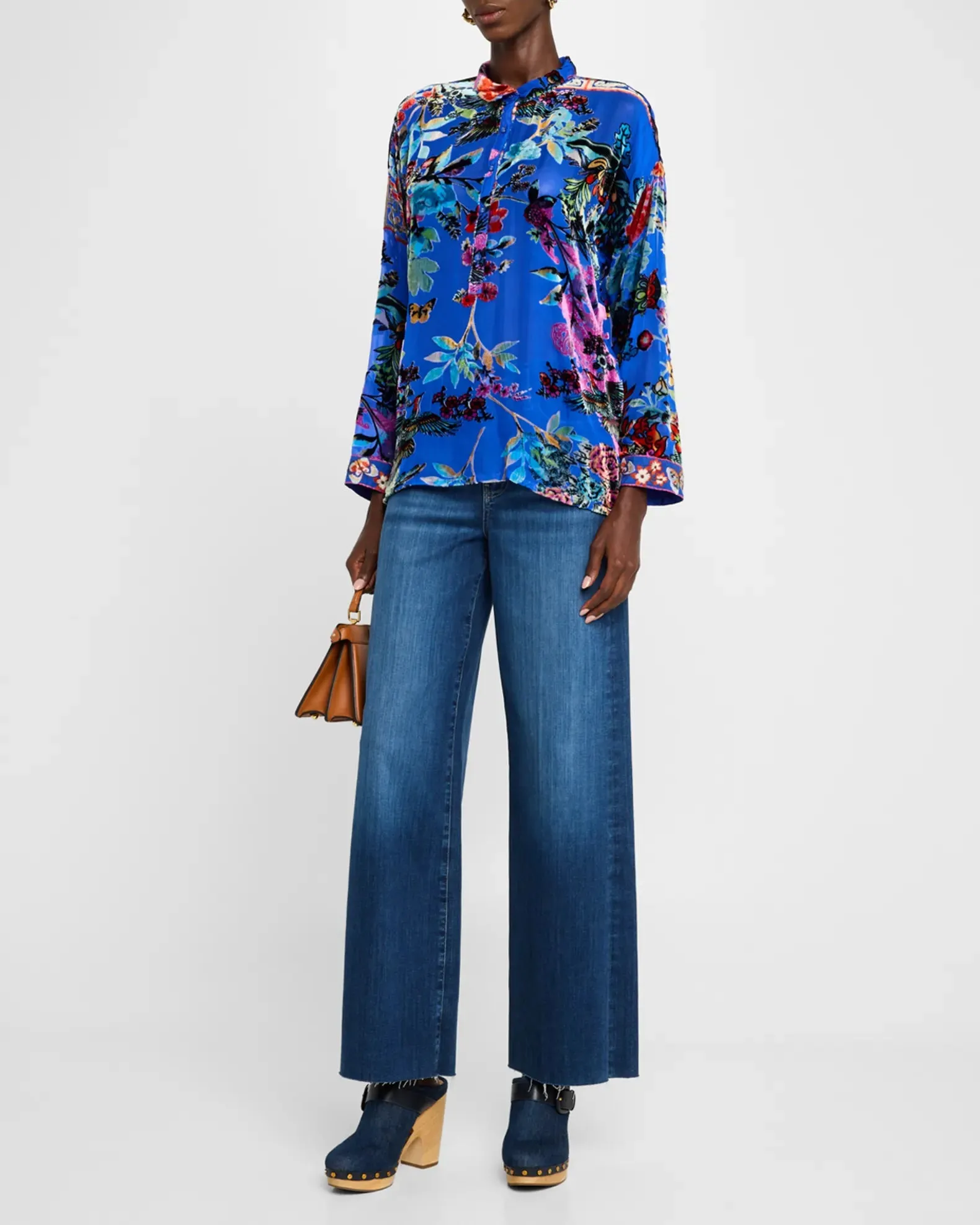 Johnny Was Seline Blouse Dreamer Blue