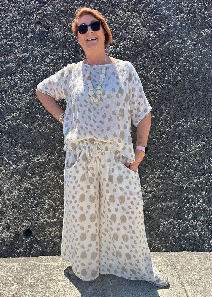 July Linen Pants in Cream