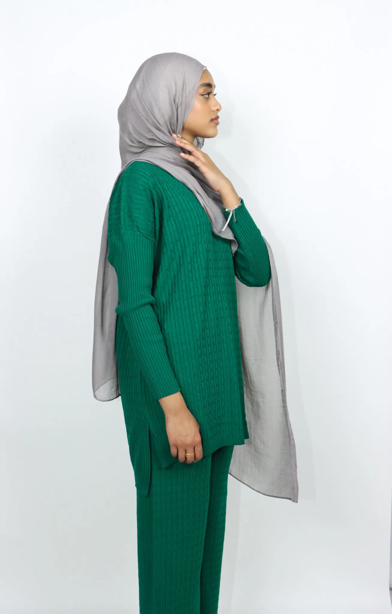 Knit Sweater Set - Emerald