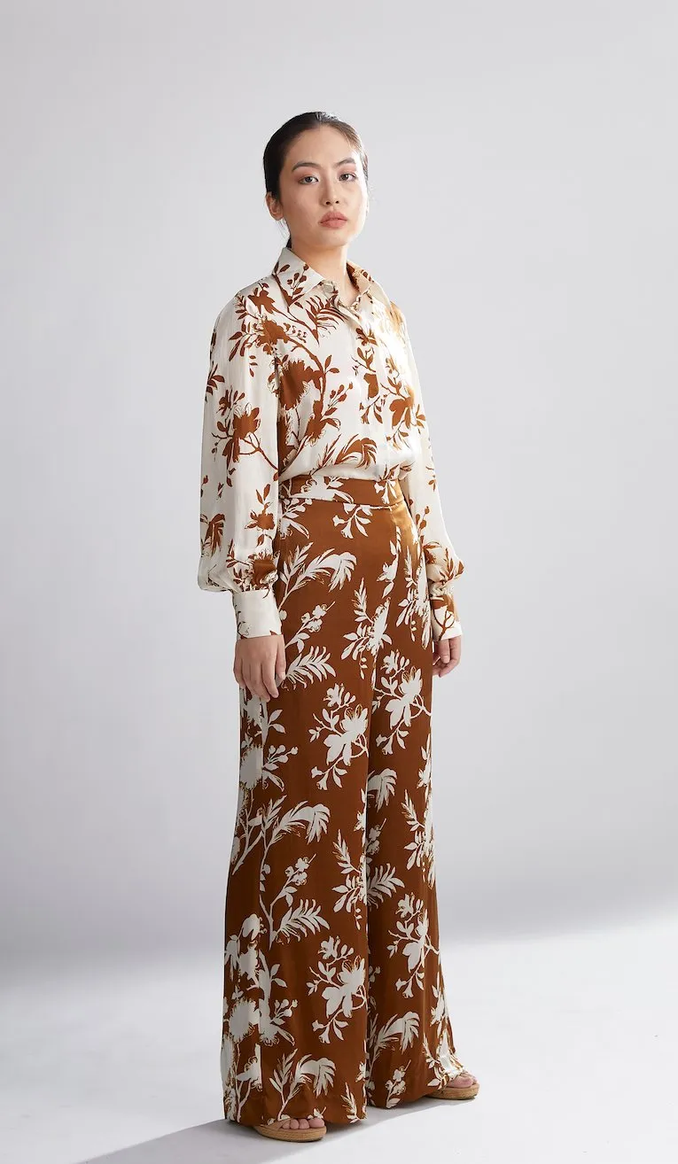 Koai   I   Brown And Cream Floral Pants