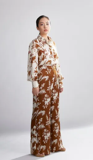 Koai   I   Brown And Cream Floral Pants
