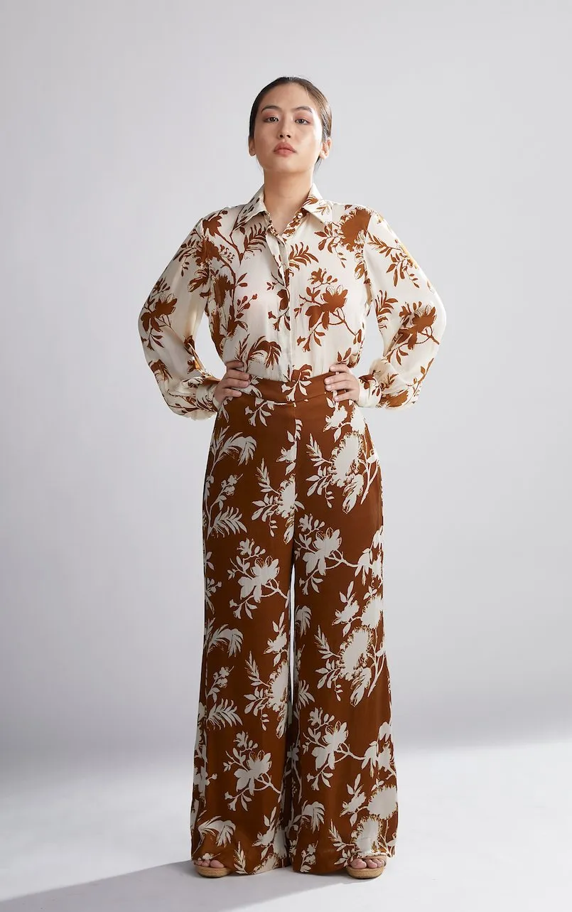 Koai   I   Brown And Cream Floral Pants
