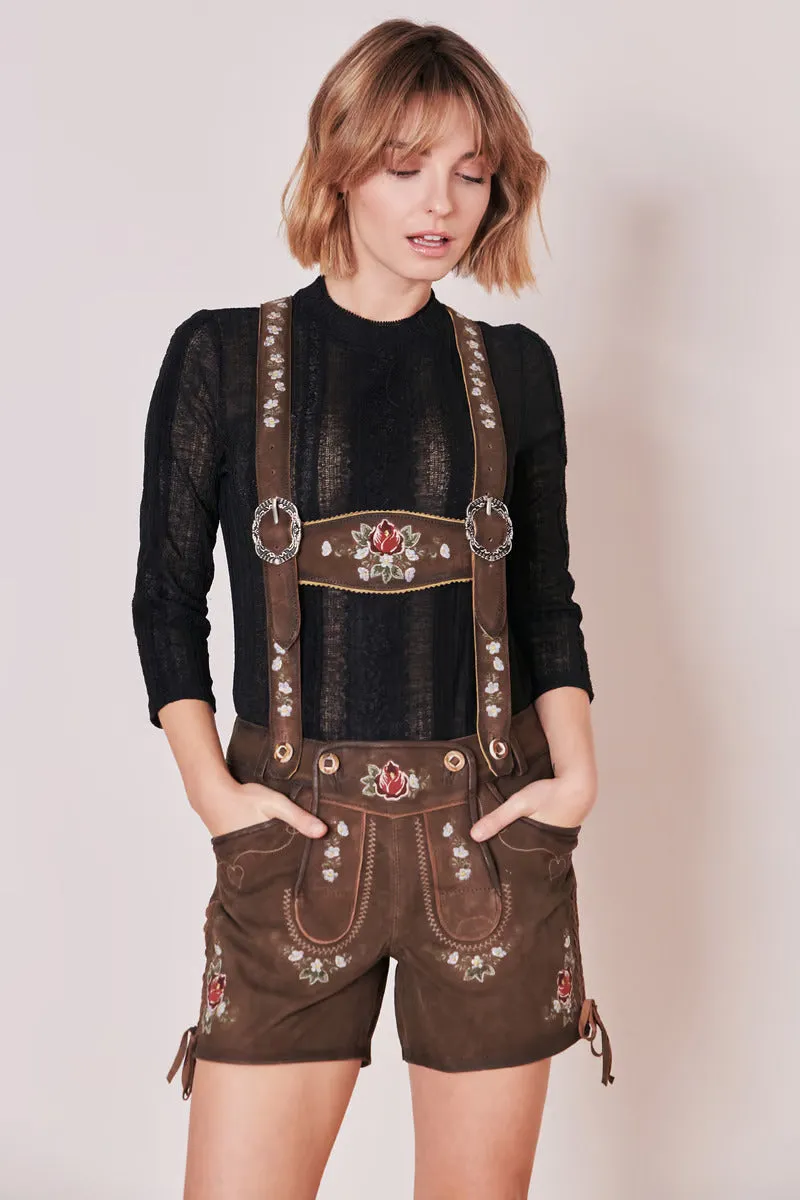 Kruger Woman's Lederhosen Short "Jorina" brown (32-40)
