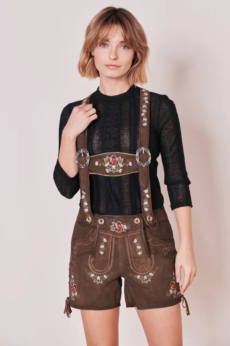 Kruger Woman's Lederhosen Short "Jorina" brown (32-40)