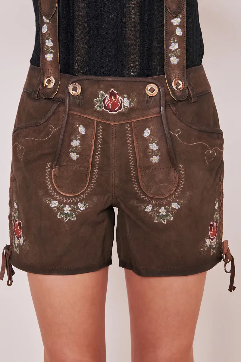Kruger Woman's Lederhosen Short "Jorina" brown (32-40)