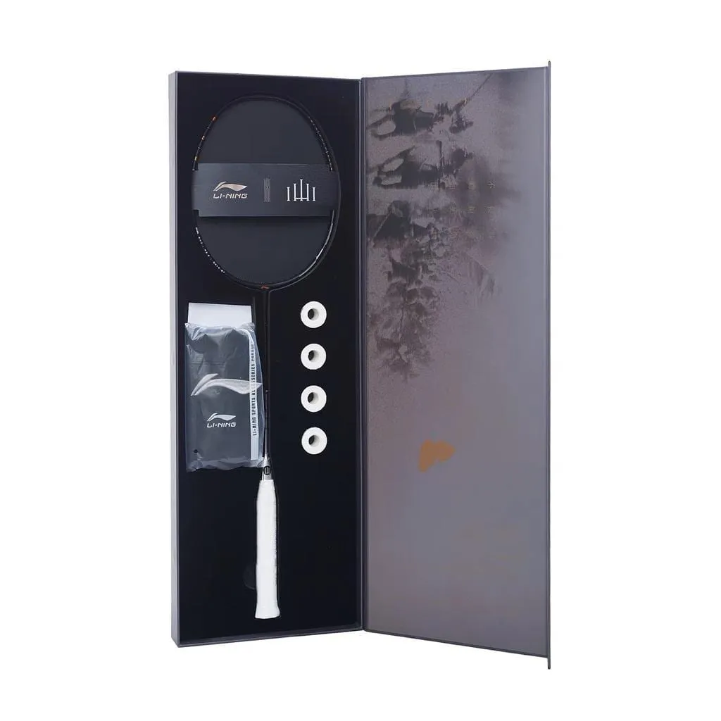 Li-Ning Limited Edition 'Mountain' 4U Badminton Racket Box Set - Black / Silver