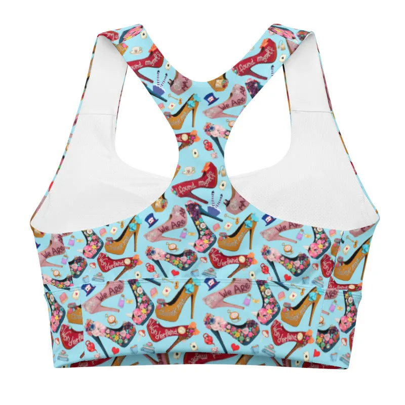 Longline sports bra 'Alice in wonderland'