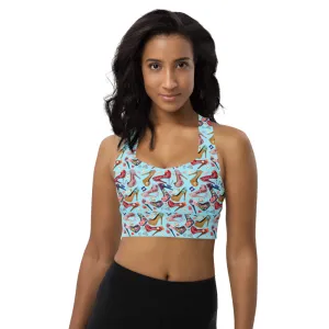 Longline sports bra 'Alice in wonderland'